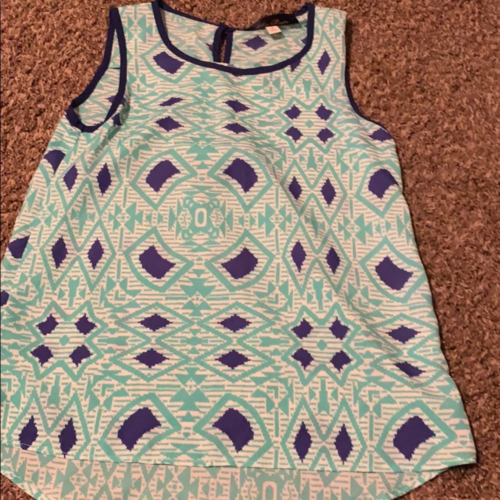 Cute aqua and blue tank